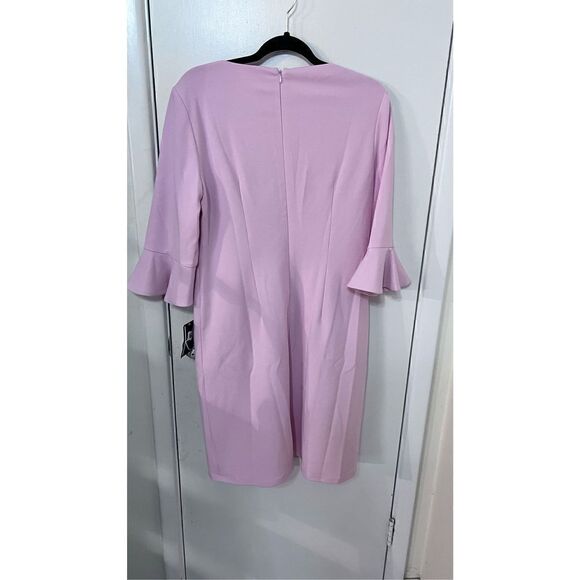 KASPER PINK DRESS 3/4 BELL SLEEVES ZIP BACK SZ 6 NEWW P1-289 - Picture 8 of 12